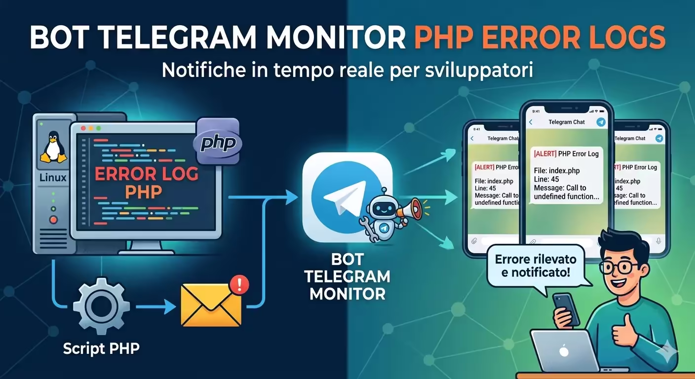 Bot Telegram per monitorare l'error log PHP e i servizi